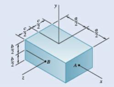 Chapter 9.6, Problem 9.174P, For the rectangular prism shown, determine the values of the ratios b/a and c/a so that the 
