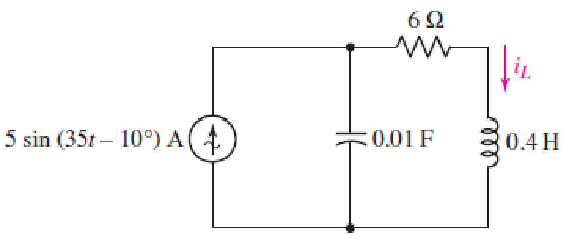 Chapter 10, Problem 24E, Employ a suitable complex source to determine the steady-state current iL in the circuit of Fig. 