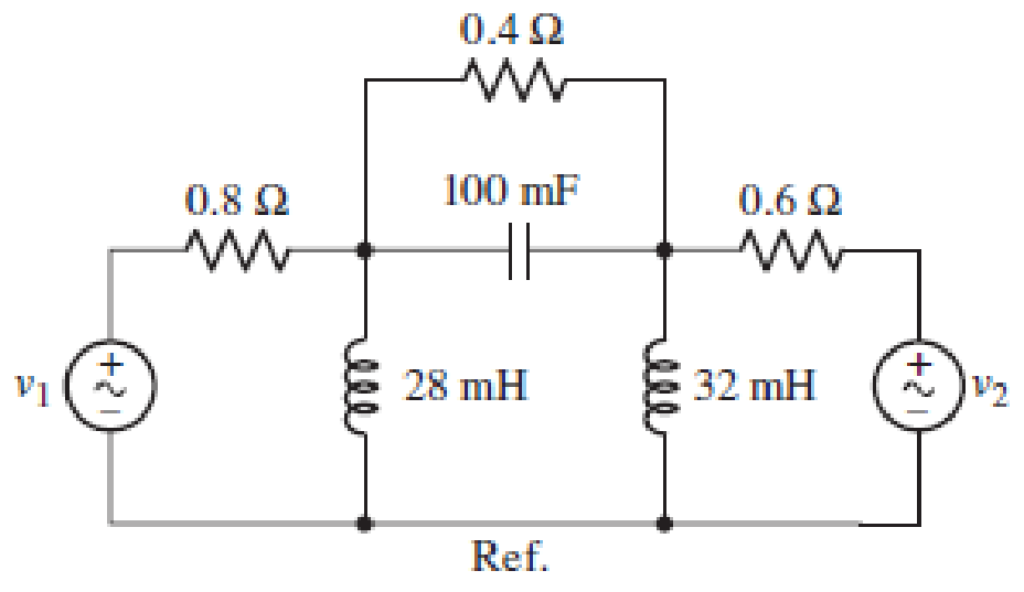 Chapter 10, Problem 57E, Obtain an expression for each of the four (clockwise) mesh currents for the circuit of Fig. 10.64 if 