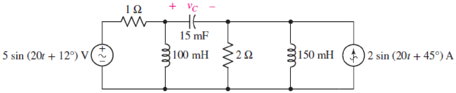 Chapter 10, Problem 76E, For the circuit shown in Fig. 10.79, (a) draw the phasor representation of the circuit; (b) 