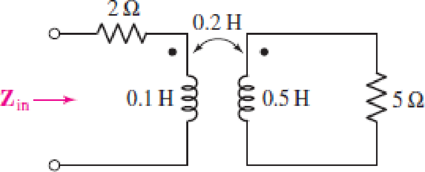 Chapter 13, Problem 22E, (a) Find Zin(j) for the network of Fig 13.50. (b) Plot Zin over the frequency range of 0    1000 