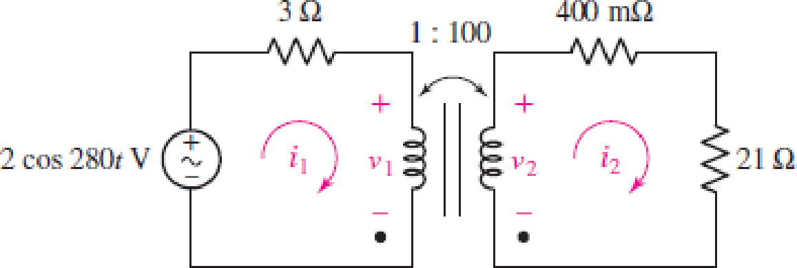 Chapter 13, Problem 41E, Calculate the average power delivered to the 400 m and 21  resistors, respectively, in the circuit 