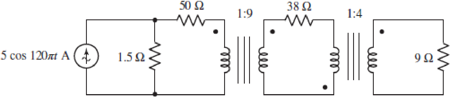 Chapter 13, Problem 43E, Calculate the average power delivered to each resistor shown in Fig. 13.63. FIGURE 13.63 