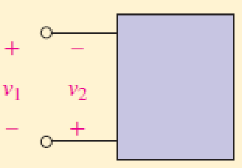 Chapter 2.2, Problem 5P, For the element in Fig. 2.11, v1 = 17 V. Determine v2.  FIGURE 2.11 
