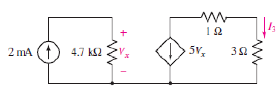 Chapter 3, Problem 13E, Determine the current labeled I3 in the circuit of Fig. 3.56. FIGURE 3.56 
