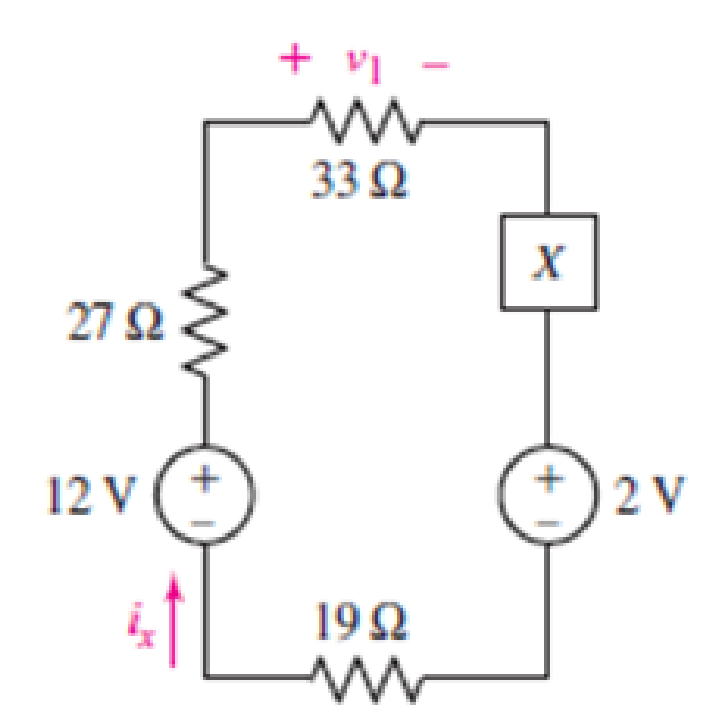 Chapter 3, Problem 28E, Compute the power absorbed by each element in the circuit of Fig. 3.68 if the mysterious element X 