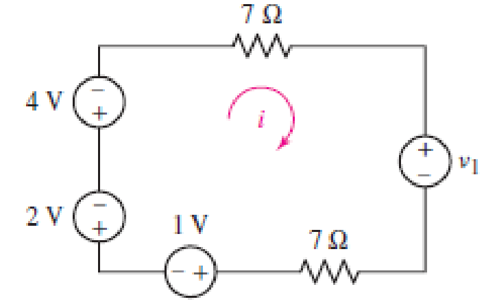 Chapter 3, Problem 38E, Determine the value of v1 required to obtain a zero value for the current labeled i in the circuit 