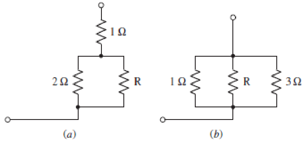 Chapter 3, Problem 43E, For each network depicted in Fig. 3.82, determine a single equivalent resistance if R = (a) 2 ; (b) 