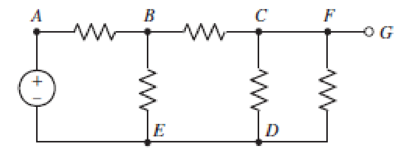 Chapter 3, Problem 4E, For the circuit of Fig. 3.47: (a) Count the number of circuit elements. (b) If we move from B to C 