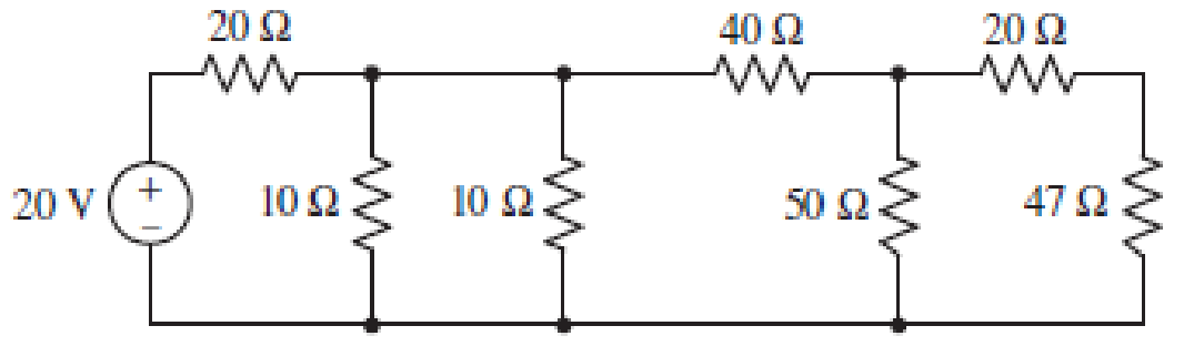 Chapter 3, Problem 61E, With regard to the circuit shown in Fig. 3.98, compute (a) the voltage across the two 10  resistors, 