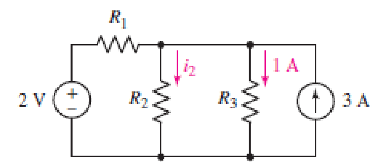 Chapter 3, Problem 9E, In the circuit shown in Fig. 3.52, the resistor values are unknown, but the 2 V source is known to 