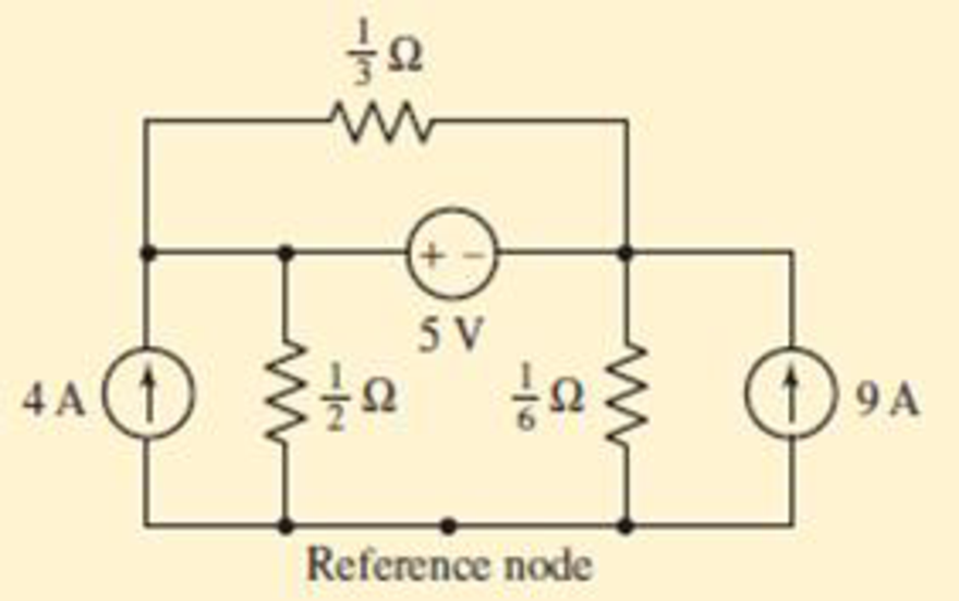 Chapter 4.2, Problem 4P, For the circuit of Fig. 4.11, compute the voltage across each current source. FIGURE 4.11 