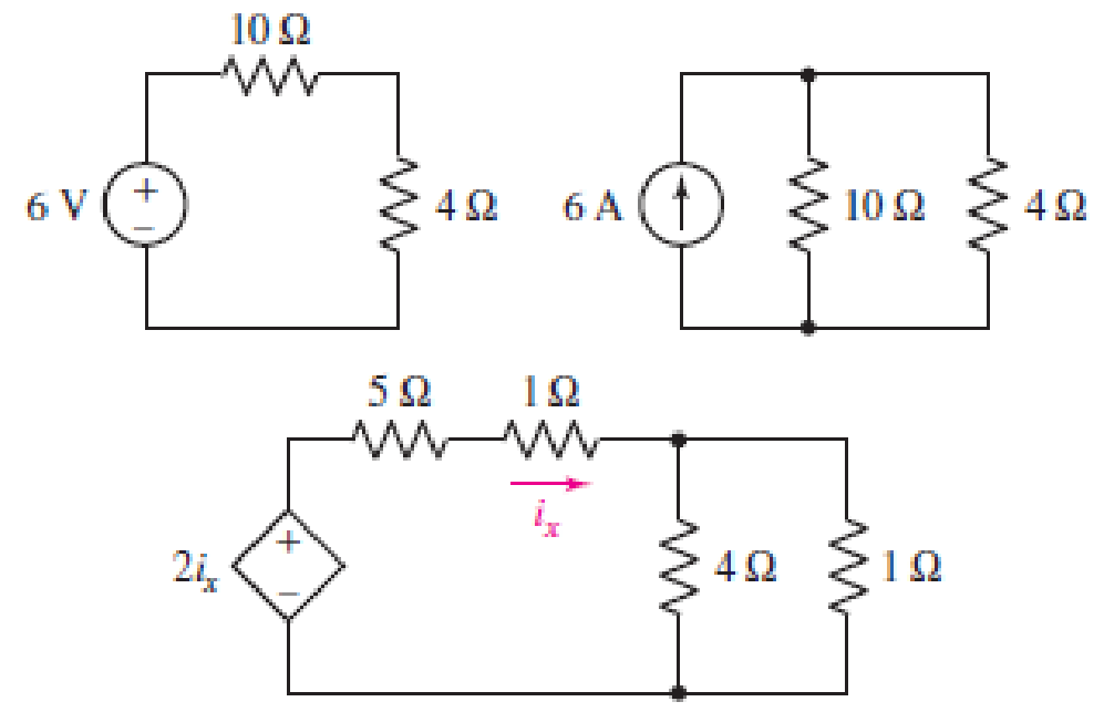 Chapter 5, Problem 13E, Perform an appropriate source transformation on each of the circuits depicted in Fig. 5.58, taking 