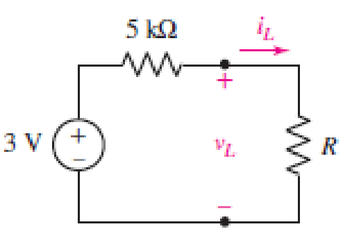 Chapter 5, Problem 14E, (a) For the circuit of Fig. 5.59, plot iL versus vL corresponding to the range of 0  R  . (b) Plot 