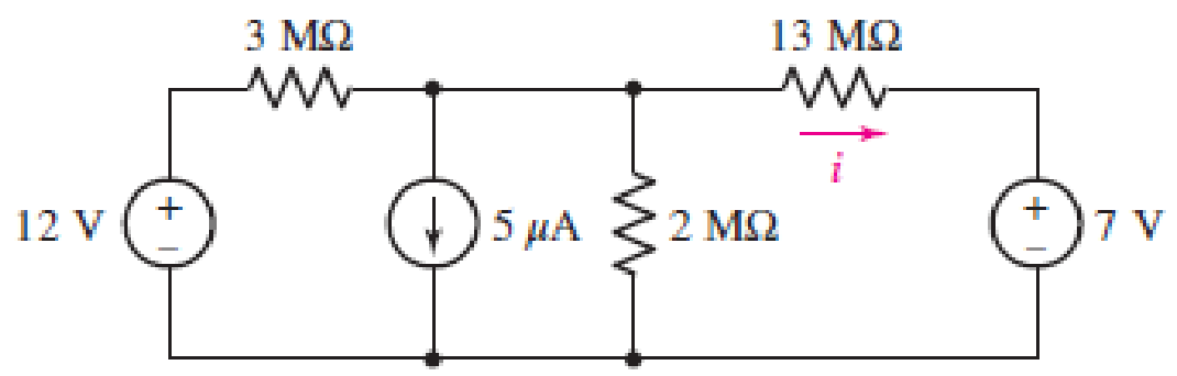 Chapter 5, Problem 17E, (a) Determine the current labeled i in the circuit of Fig. 5.61 after first transforming the circuit 