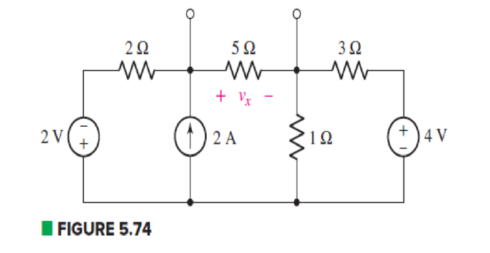 Chapter 5, Problem 33E, Determine the Norton equivalent of the circuit depicted in Fig. 5.74 as seen looking into the two 