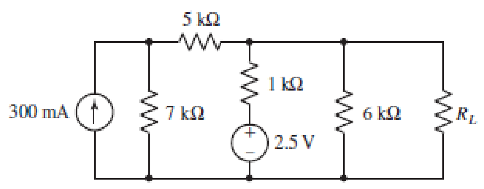 Chapter 5, Problem 34E, For the circuit of Fig. 5.75: (a) Employ Nortons theorem to reduce the network connected to RL to 