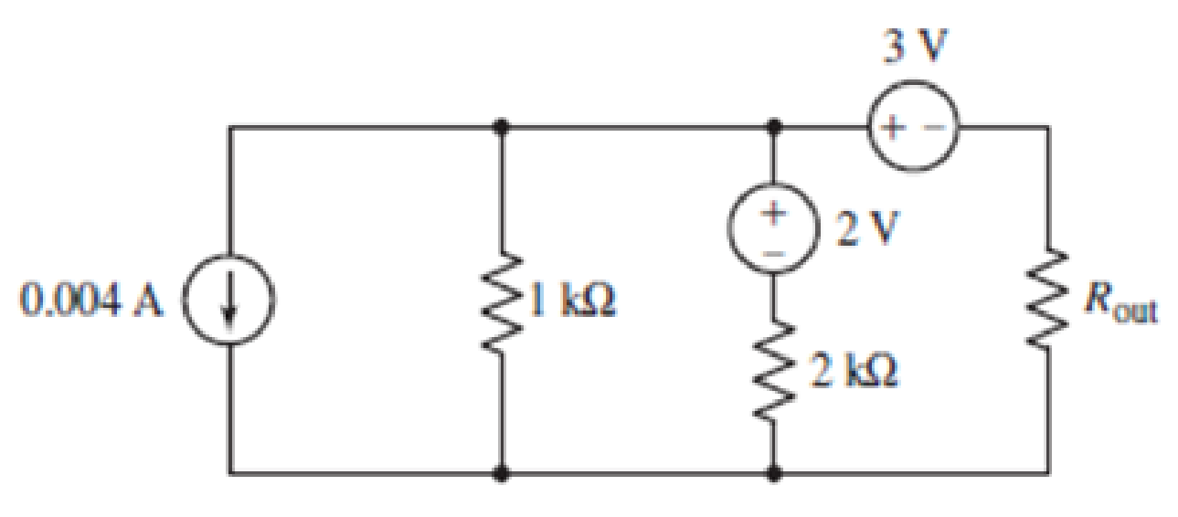 Chapter 5, Problem 48E, Study the circuit of Fig. 5.89. (a) Determine the Norton equivalent connected to resistor Rout. (b) 