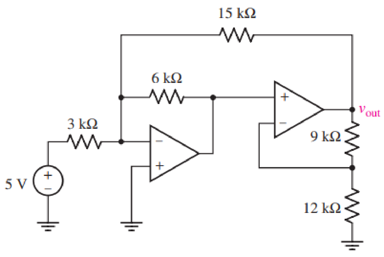 Chapter 6, Problem 32E, Determine the value of Vout for the circuit in Fig. 6.54. FIGURE 6.54 