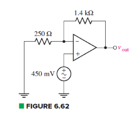 Chapter 6, Problem 50E, For the circuit of Fig. 6.62, calculate the differential input voltage and the input bias current if 