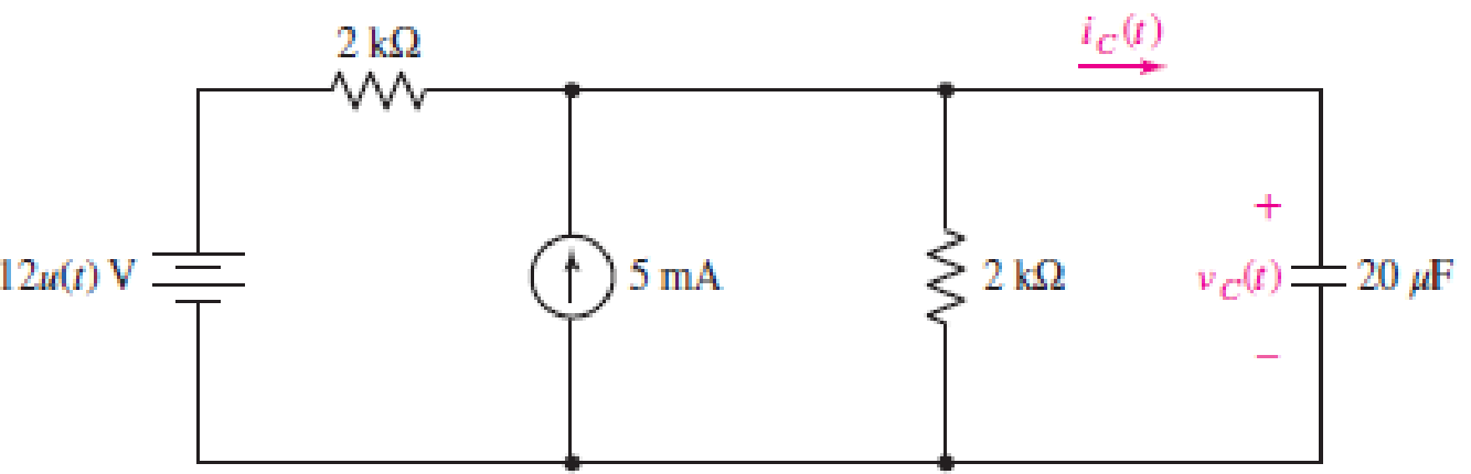Chapter 8, Problem 47E, For the circuit given in Fig. 8.75, (a) determine vC(0), vC(0+), iC(0), and iC(0+); (b) calculate 