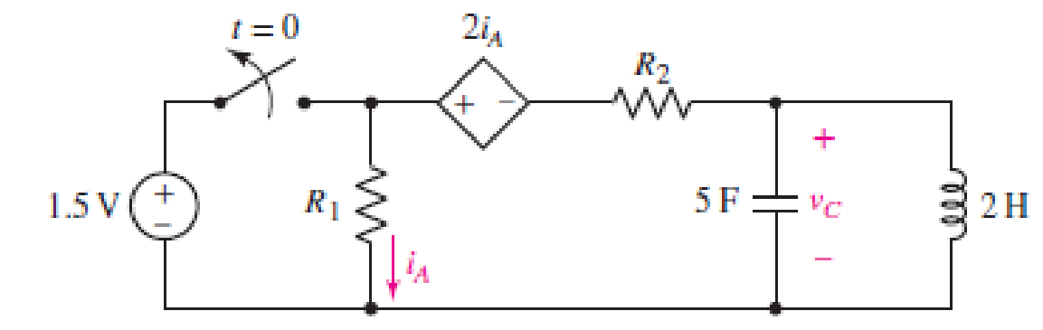 Chapter 9, Problem 20E, For the circuit represented by Fig. 9.44, the two resistor values are R1 = 0.752  and R2 = 1.268 , 