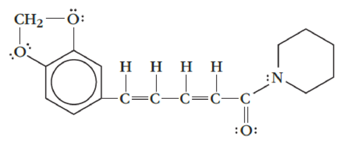 Chapter 6, Problem 108QRT, Pipeline, the active ingredient in black pepper, has this structural formula (a) Write the molecular 