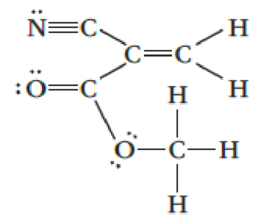 Chapter 7, Problem 42QRT, Methylcyanoacrylate is the active ingredient in super glues. Its Lewis structure is (a) How many 