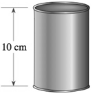 Chapter 1.4, Problem 76E, Dimensions of a Can A cylindrical can has a volume of 40cm3 and is 10cm tall. What is its diameter? 