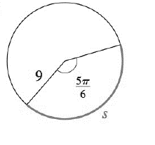 Chapter 5.1, Problem 53E, 53-62 Circular Arcs Find the length s of the circular arc, the radius r of the circle, or the 