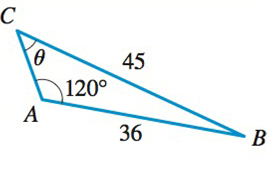 Chapter 5.5, Problem 7E, 3-8. Finding an Angle or Side Use the Law of Sines to find the indicated side x or angle . 