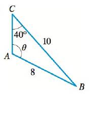 Chapter 5.6, Problem 26E, 21-28Law of Sines or Law of Cosines? Find the indicated side x or angle .Use either the Law of Sines 