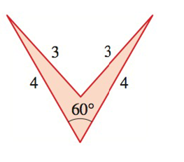 Chapter 5.6, Problem 36E, 33-36Herons Formula Find the area of the shaded figure, rounded to two decimals. 