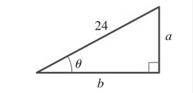 Chapter 5.CT, Problem 6CT, Express the lengths a and b shown in the figure in terms of . 