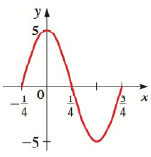 Chapter 6.3, Problem 54E, 47-54 Equations from a graph The graph of one complete period of a sine or cosine curve is given. a 