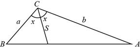 Chapter 7.3, Problem 110E, Length of a Bisector In triangle ABC see the figure the line segment s bisects angle C. Show that 