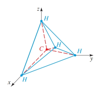 Chapter 9.4, Problem 50E, Central Angle of a Tetrahedron A tetrahedron is a solid with four triangular faces, four vertices, 