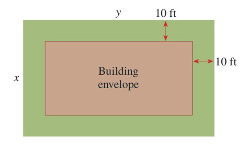 Chapter P.5, Problem 90E, Building Envelope The building code in a certain town requires that a house be at least 10 ft from 
