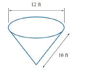 Chapter 8.2, Problem 33E, A water storage tank is an upside-down cone, as shown in Figure 8.40. If the diameter of the 