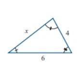 Chapter 8.4, Problem 1E, In Exercises 1-4, the given triangles are similar. Find the lengths of the missing sides. , example  2