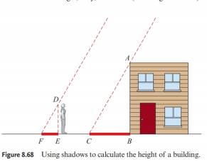 Chapter 8.4, Problem 30E, The purpose of this project is to calculate the height of a tall building by using similar 