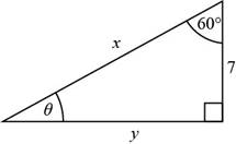Chapter 8.5, Problem 3E, In Exercises 18, use trigonometric ratios to find the unknown sides and angles in each right 