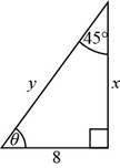 Chapter 8.5, Problem 6E, In Exercises 18, use trigonometric ratios to find the unknown sides and angles in each right 