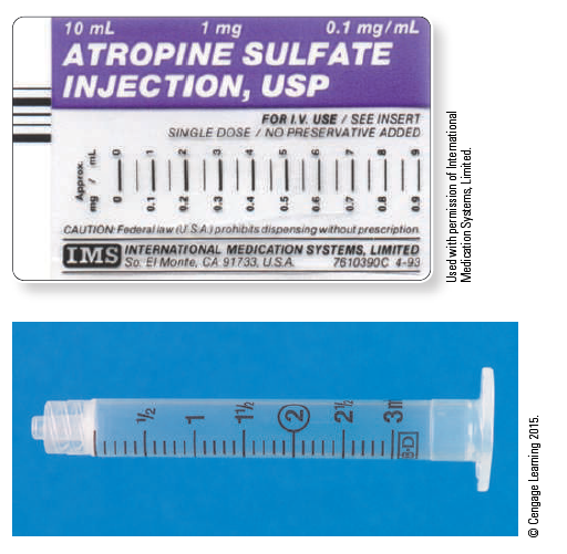 Read the parenteral drug labels provided to measure the following