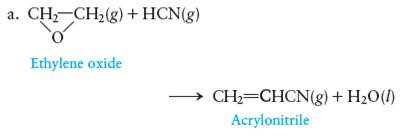 Chapter 10, Problem 108AE, Acrylonitrile is the starting material used in the manufactureof acrylic fibers (U.S. annual 