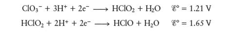 Chapter 11, Problem 47E, A disproportionation reaction involves a substance thatacts as both an oxidizing agent and a 