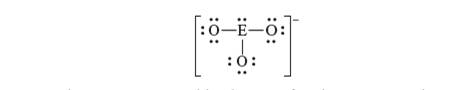 Chapter 13, Problem 106E, Consider the following Lewis structure, where E is anunknown element: What are some possible 