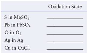 Chapter 4, Problem 117AE, Assign the oxidation state for the element listed in eachof the following compounds: 