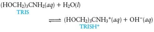 Chapter 8, Problem 139AE, Tris(hydroxymethyl)aminomethane, commonly called TRIS or Trizma, is often used as a buffer in 