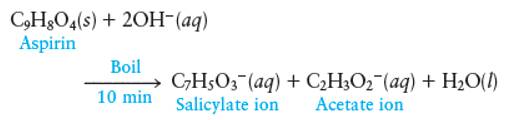 Chapter 8, Problem 145AE, One method for determining the purity of aspirin (empirical formula C9H8O4) is to hydrolyze it with 